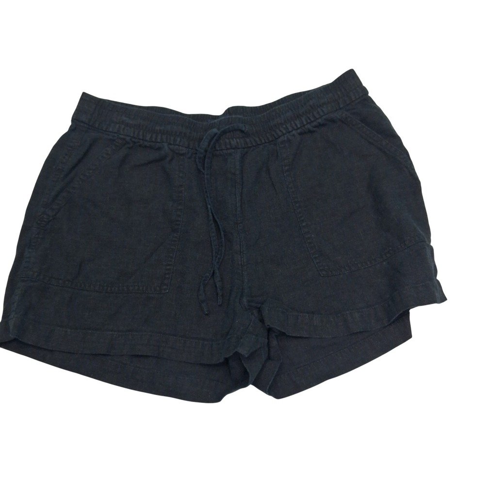 J.Crew Linen Blend Drawstring Shorts XS Navy Blue Coastal Minimalist Casual